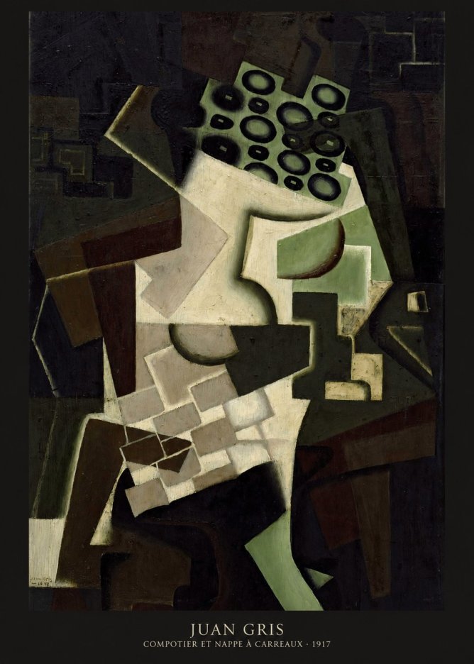 Juan Gris Compotier Et Nappe À Carreaux No6 - Póster