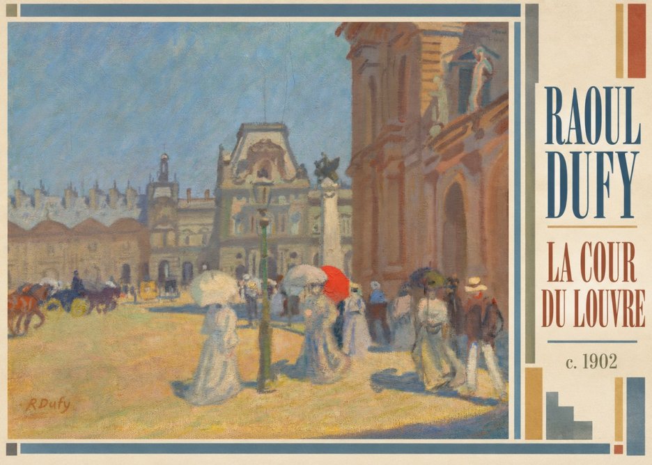 Raoul Dufy La Cour Du Louvre No3 - Póster