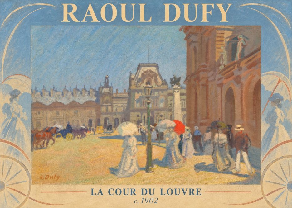 Raoul Dufy La Cour Du Louvre No4 - Póster