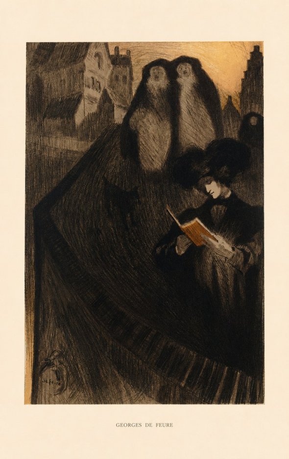 Georges de Feure La Liseuse No6 - Póster