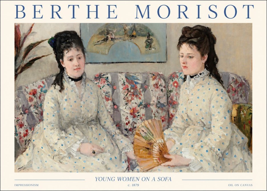 Berthe Morisot Young Women on a Sofa No1 - Póster