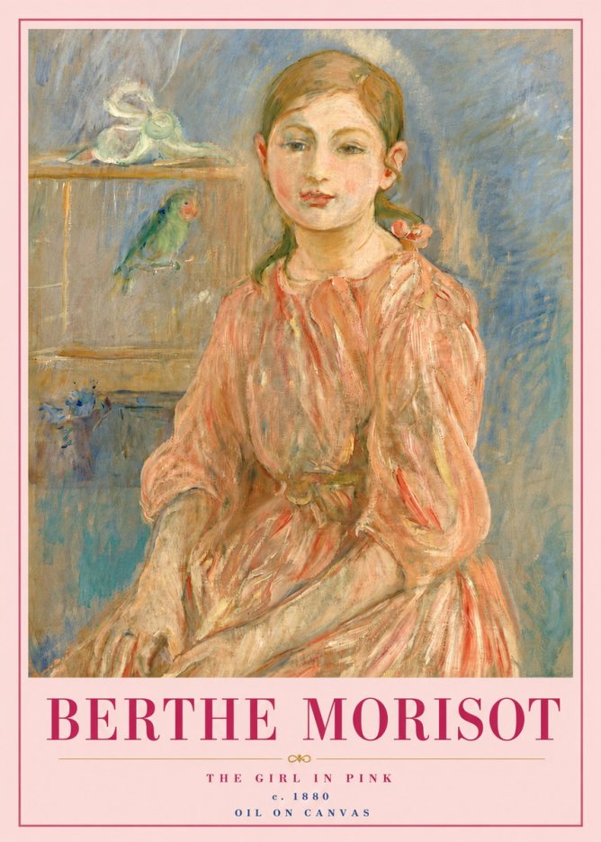 Berthe Morisot The Girl in Pink No5 - Póster