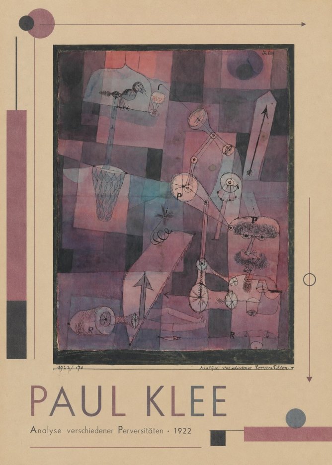 Paul Klee Analyse Verschiedener Perversitäten No1 - Póster