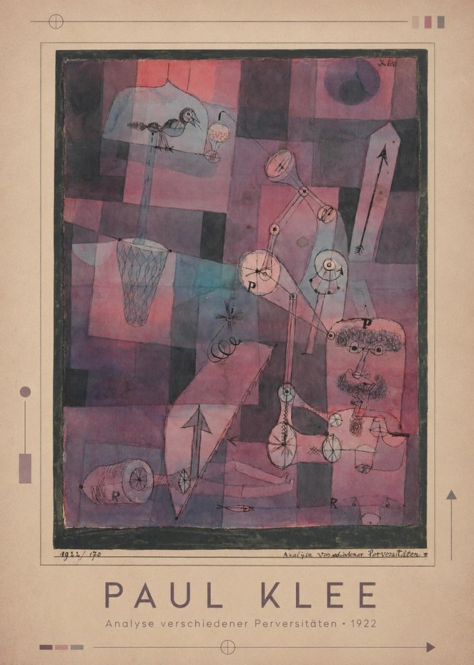 Paul Klee Analyse Verschiedener Perversitäten No2 - Póster