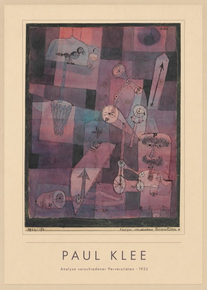 Paul Klee Analyse Verschiedener Perversitäten No4 - Póster