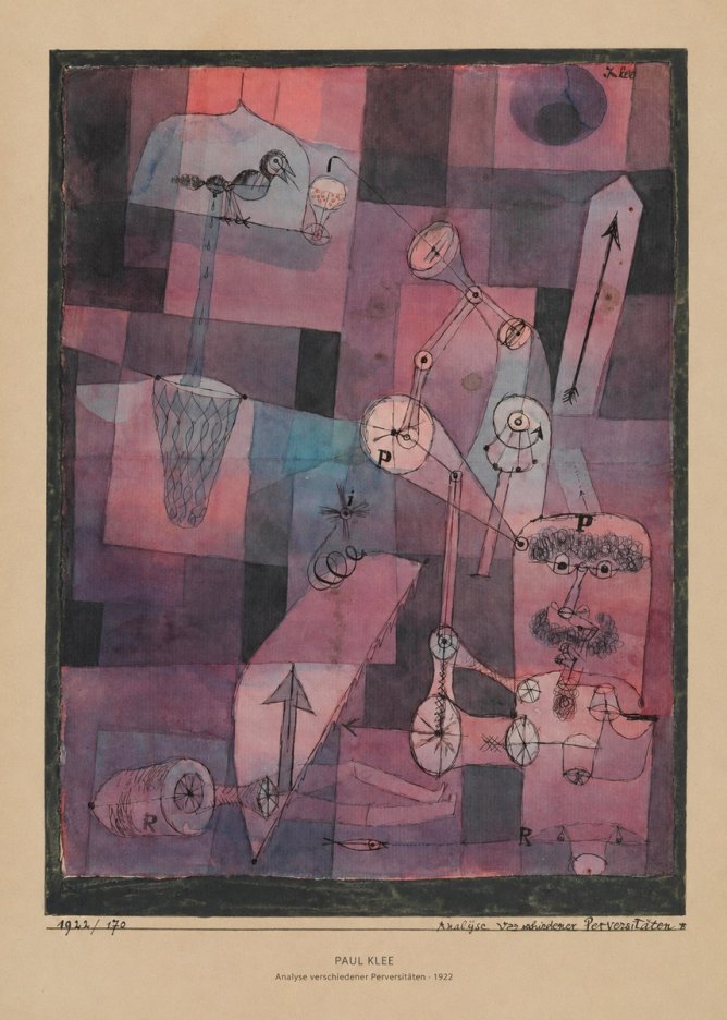 Paul Klee Analyse Verschiedener Perversitäten No5 - Póster