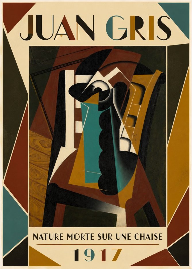 Juan Gris Nature Morte Sur Une Chaise No1 - Póster