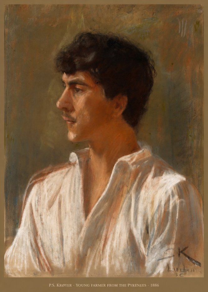 P.S. Krøyer Young Farmer from the Pyrenees No6 - Póster