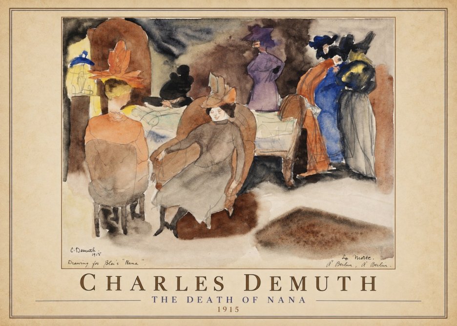 Charles Demuth The Death of Nana No1 - Póster