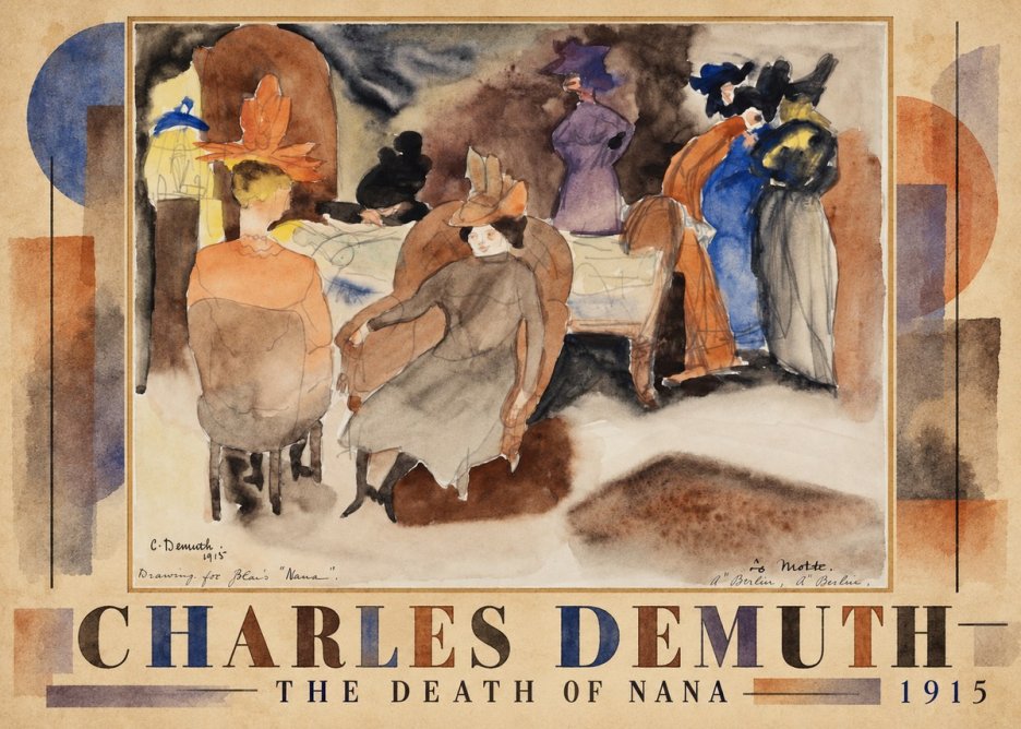 Charles Demuth The Death of Nana No3 - Póster