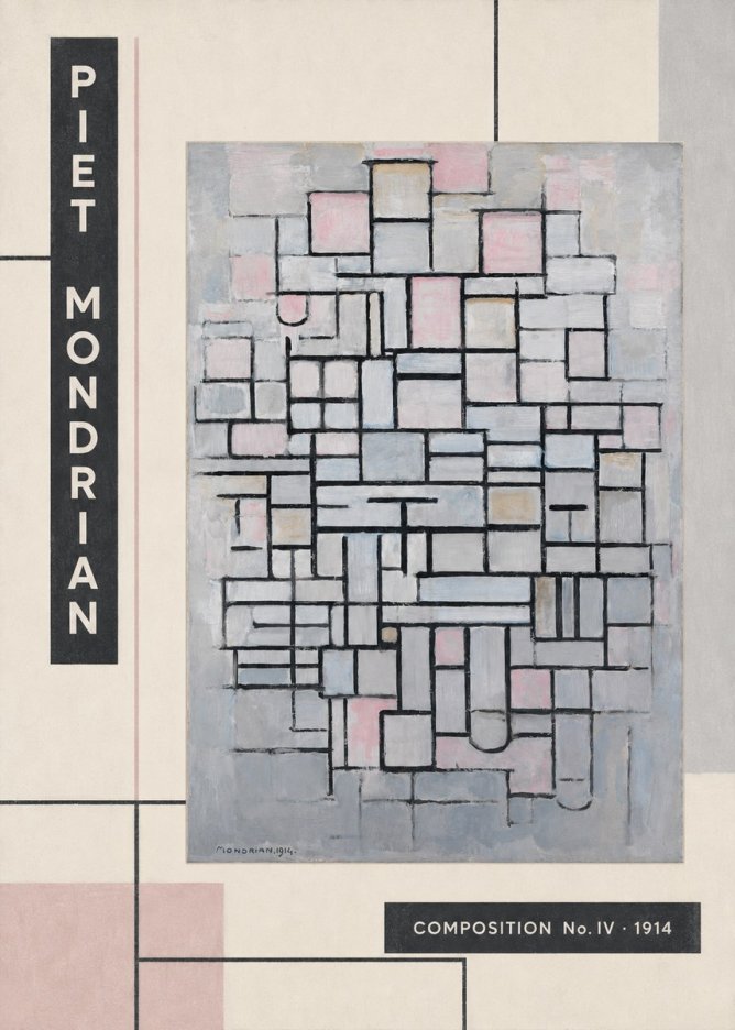 Piet Mondrian Composition No. Iv • 1914 No2 - Póster