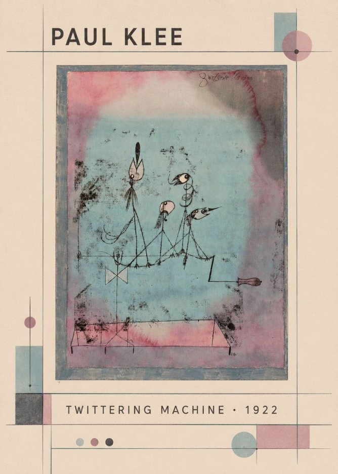 Paul Klee Twittering Machine No4 - Póster