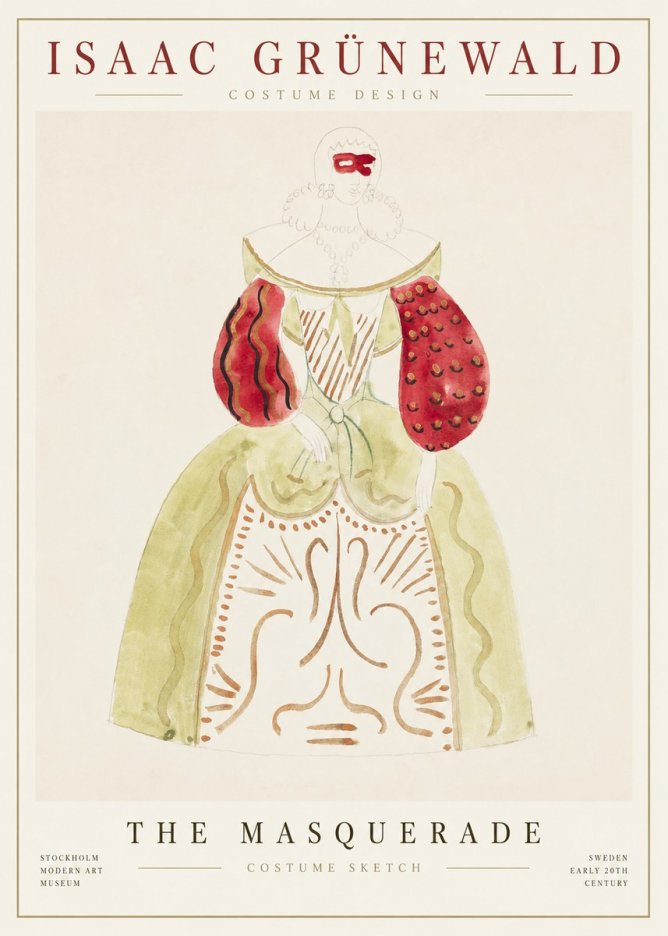 Isaac Grünewald Masquerade Costume No6 - Póster