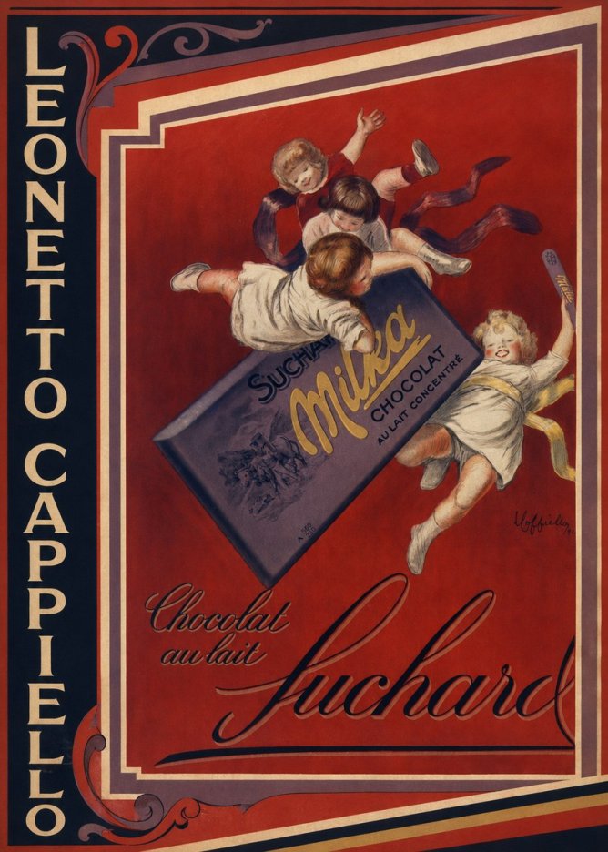 Leonetto Cappiello Suchard Milka Chocolat No2 - Póster