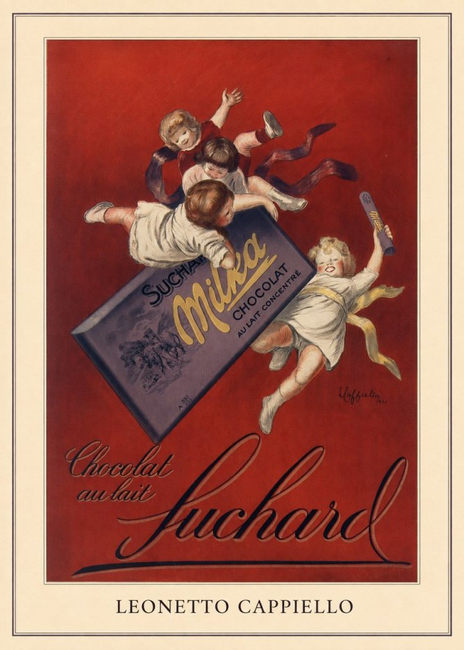 Leonetto Cappiello Suchard Milka Chocolat No5 - Póster