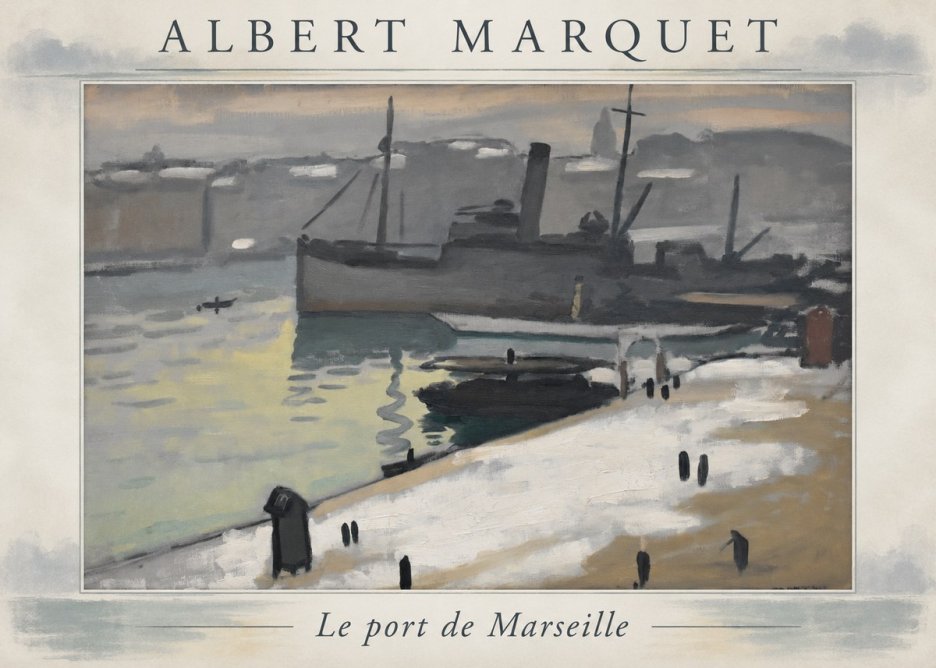 Albert Marquet Le Port De Marseille II No4 - Póster