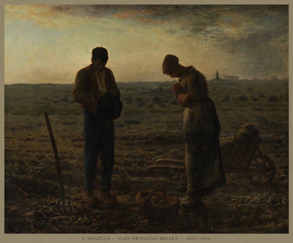 Jean-François Millet L'angélus I No5 - Póster
