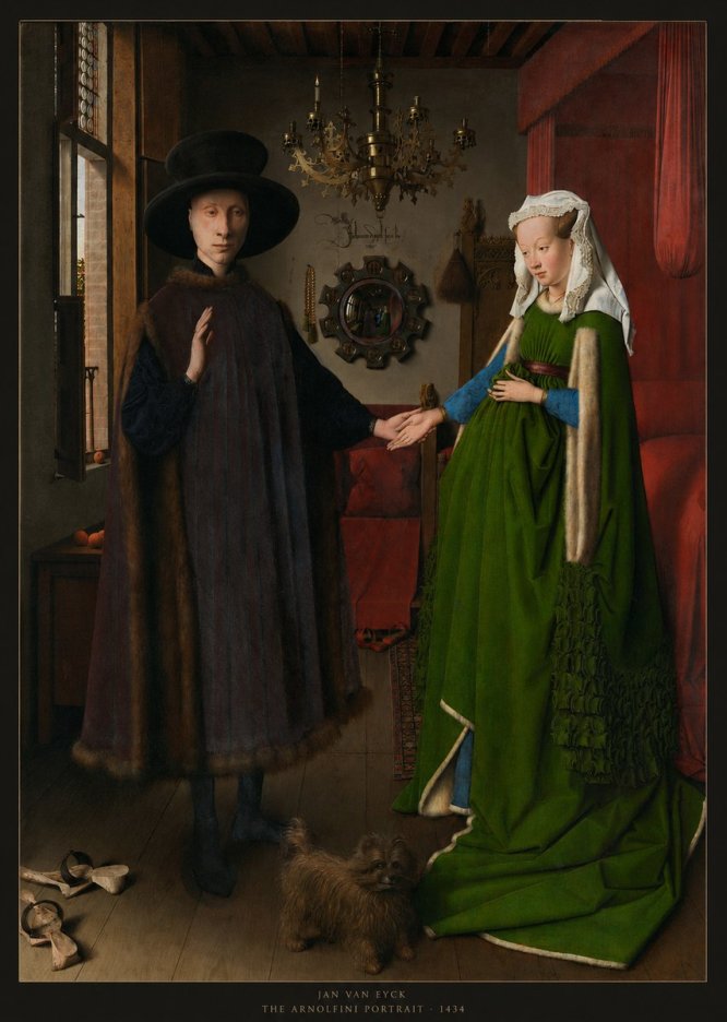 Jan van Eyck The Arnolfini Portrait V No6 - Póster
