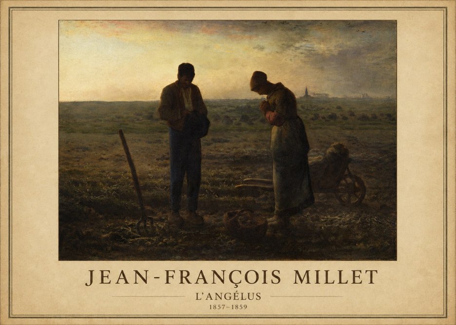 Jean-François Millet L'angélus II No1 - Póster