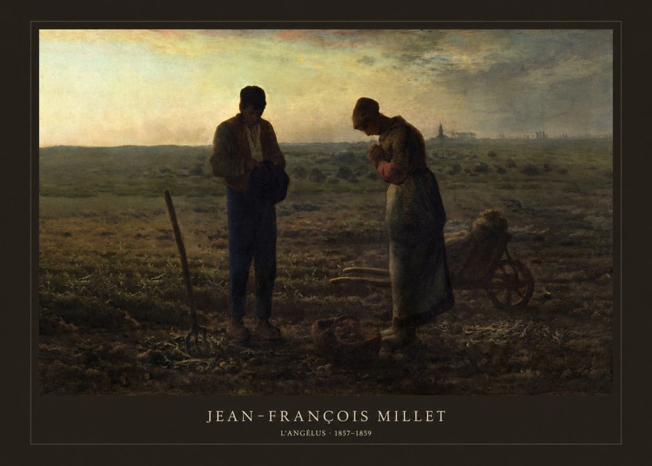 Jean-François Millet L'angélus II No4 - Póster