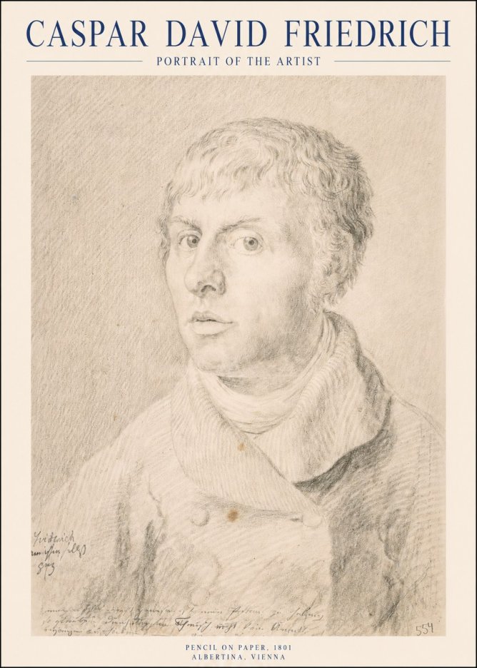 Caspar David Friedrich Portrait of the Artist No1 - Póster