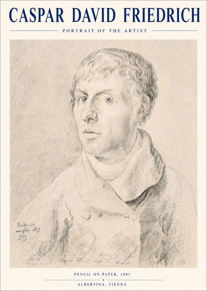 Caspar David Friedrich Portrait of the Artist No4 - Póster