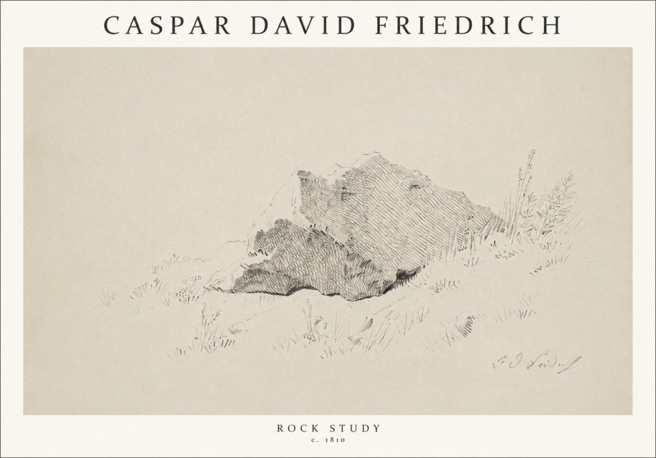 Caspar David Friedrich Rock Study No1 - Póster