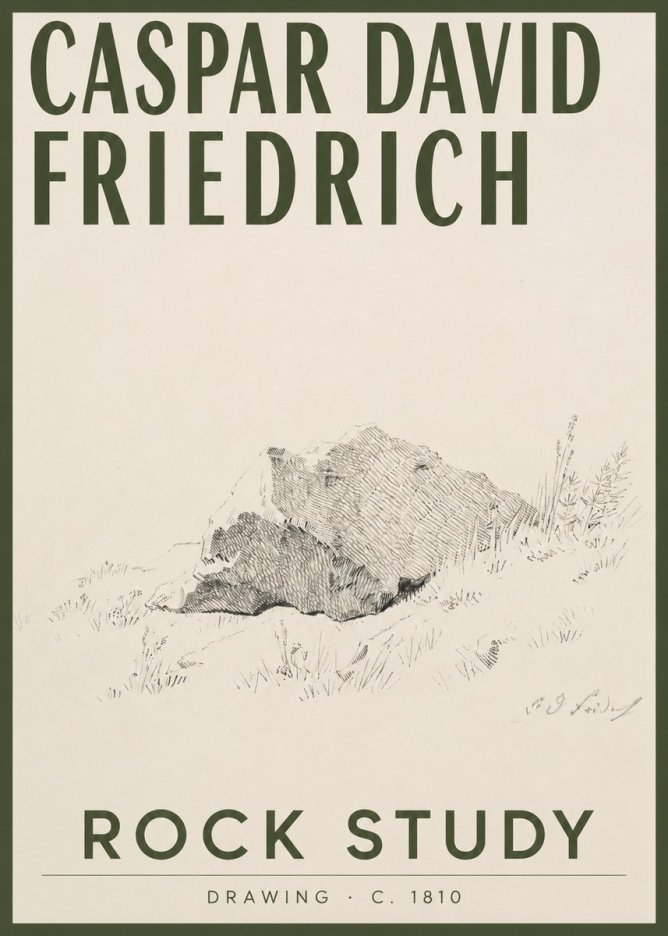 Caspar David Friedrich Rock Study No2 - Póster