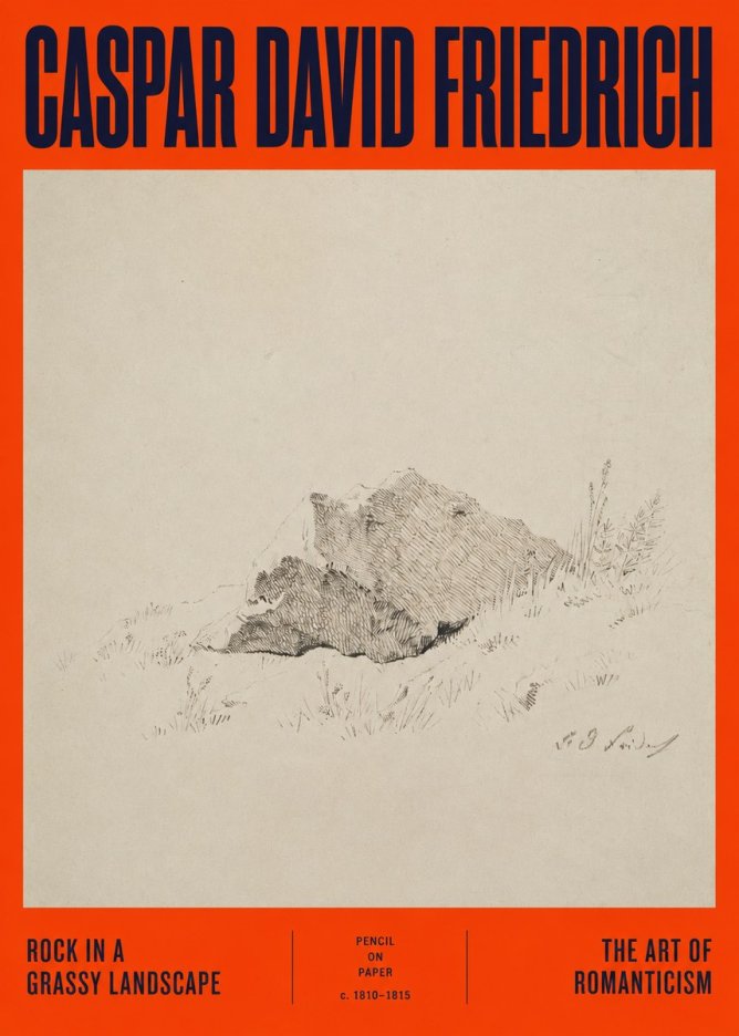 Caspar David Friedrich Rock Study No5 - Póster