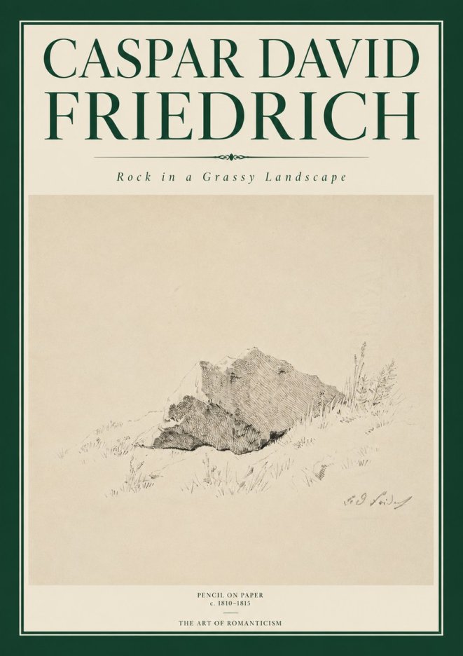Caspar David Friedrich Rock Study No6 - Póster
