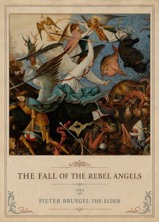 Pieter Bruegel The Fall of the Rebel Angels IV No1 - Póster