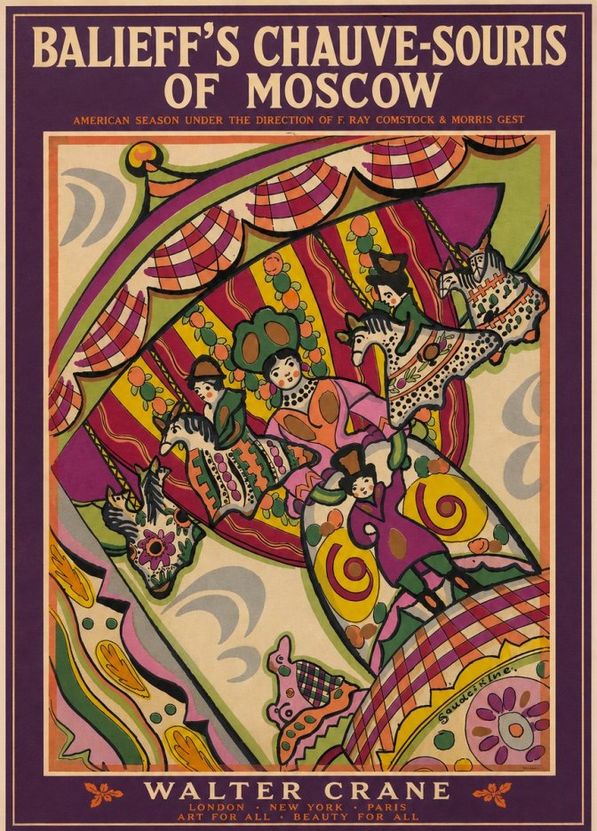 Walter Crane Balieff's Chauve-souris of Moscow No4 - Póster