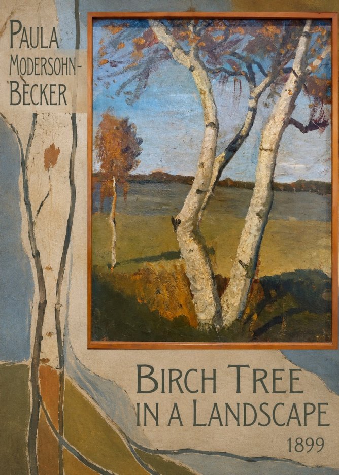 Paula Modersohn-Becker Birch Tree in a Landscape No2 - Póster