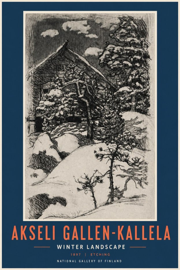 Akseli Gallen-Kallela Winter Landscape I No2 - Póster