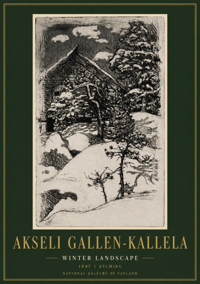 Akseli Gallen-Kallela Winter Landscape I No5 - Póster