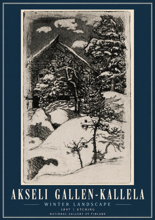 Akseli Gallen-Kallela Winter Landscape I No6 - Póster