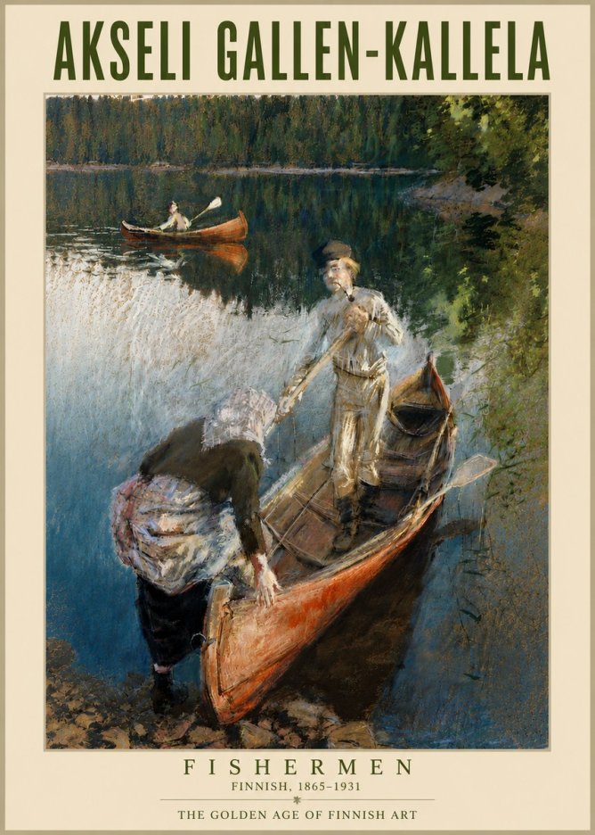 Akseli Gallen-Kallela Fishermen No4 - Póster