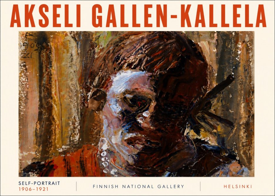 Akseli Gallen-Kallela Self-portrait, 1906-1921 No6 - Póster