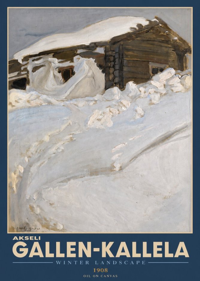Akseli Gallen-Kallela Winter Landscape II No2 - Póster