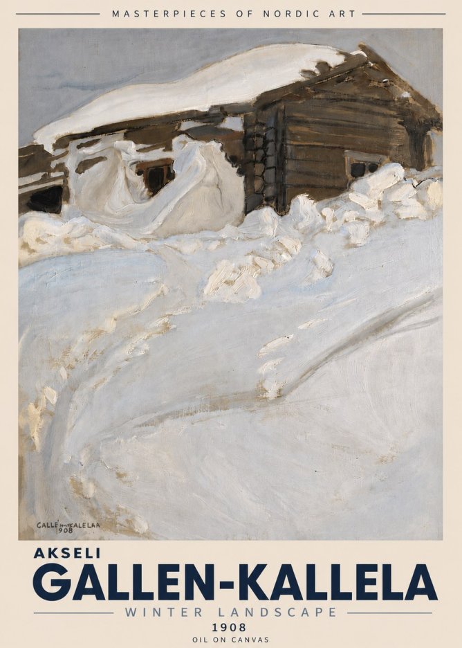 Akseli Gallen-Kallela Winter Landscape II No6 - Póster