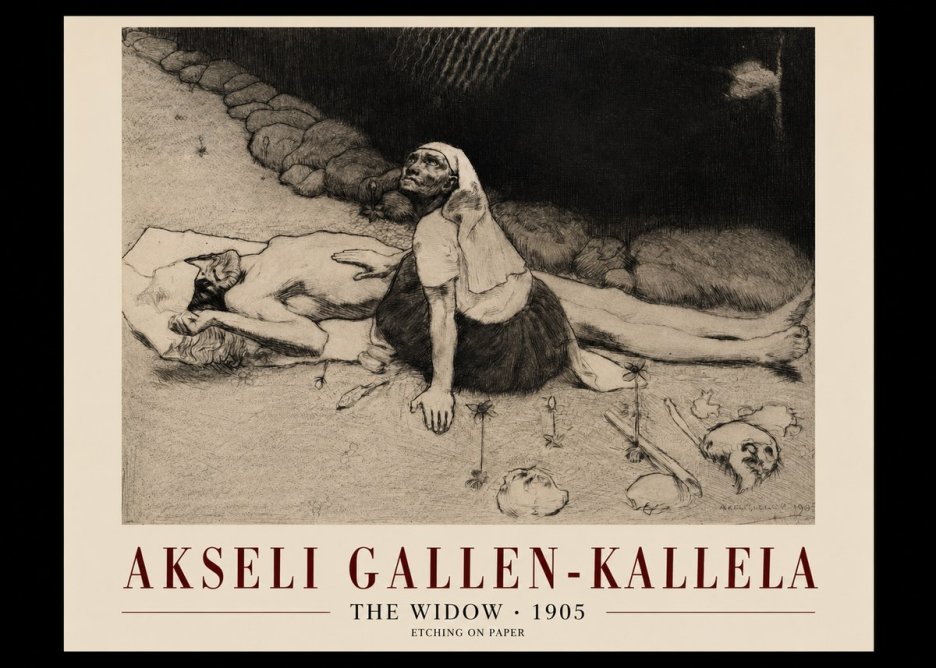 Akseli Gallen-Kallela The Widow No1 - Póster