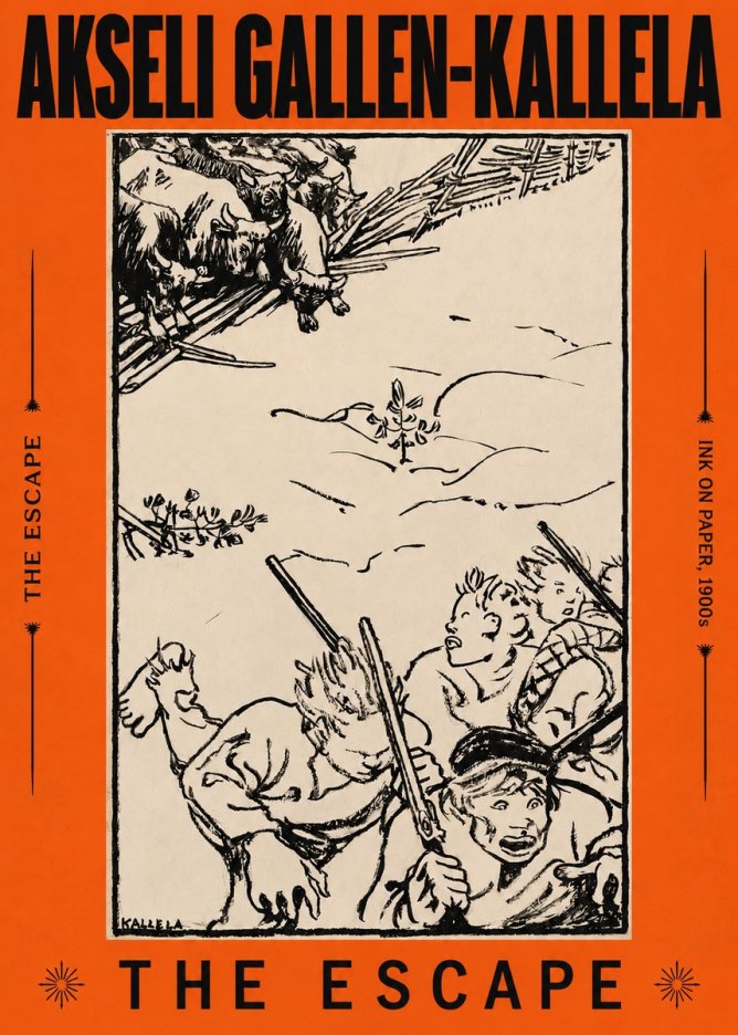 Akseli Gallen-Kallela The Escape No2 - Póster