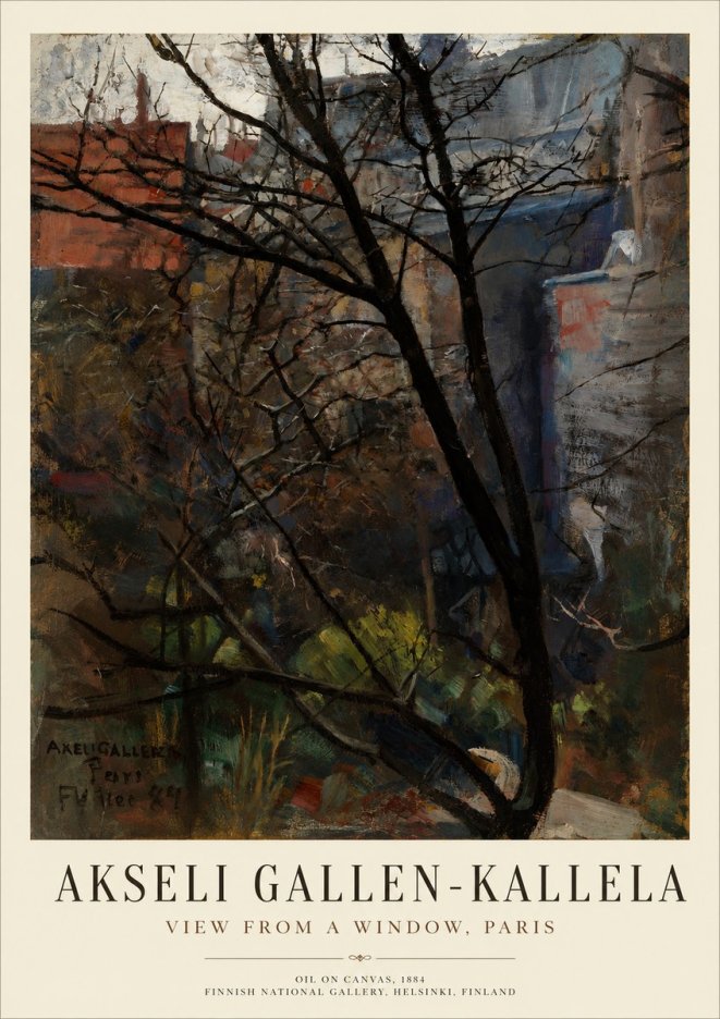 Akseli Gallen-Kallela The Bare Trees, Paris No4 - Póster