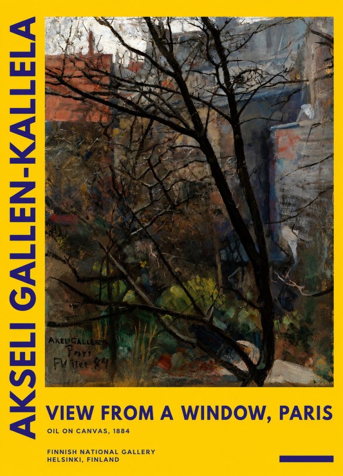 Akseli Gallen-Kallela The Bare Trees, Paris No5 - Póster