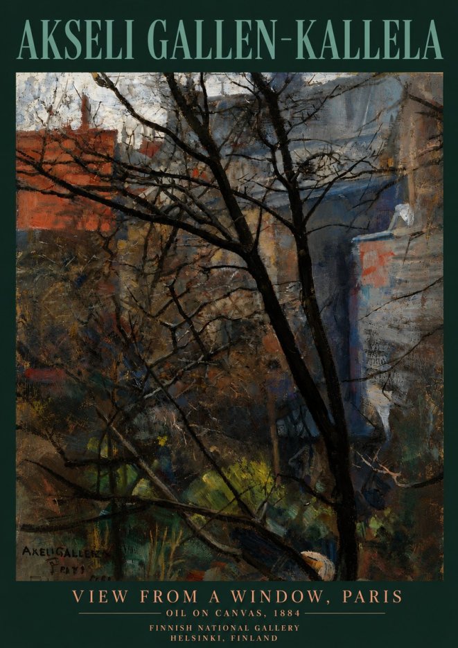 Akseli Gallen-Kallela The Bare Trees, Paris No6 - Póster