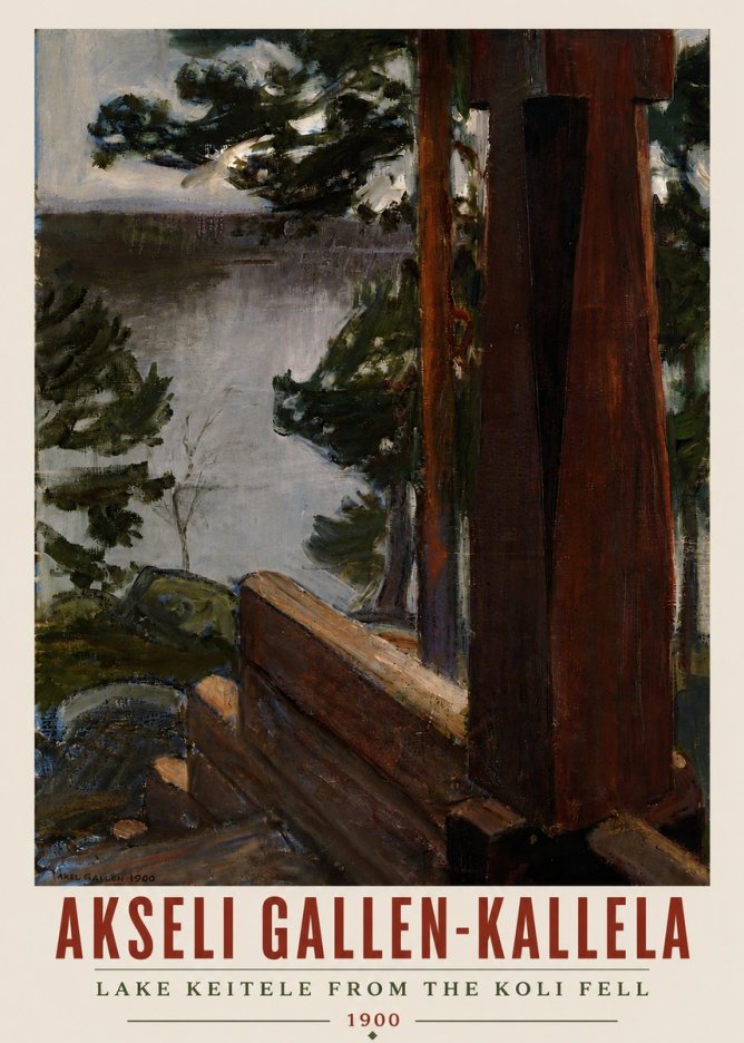Akseli Gallen-Kallela Lake Keitele from the Koli Fell No4 - Póster