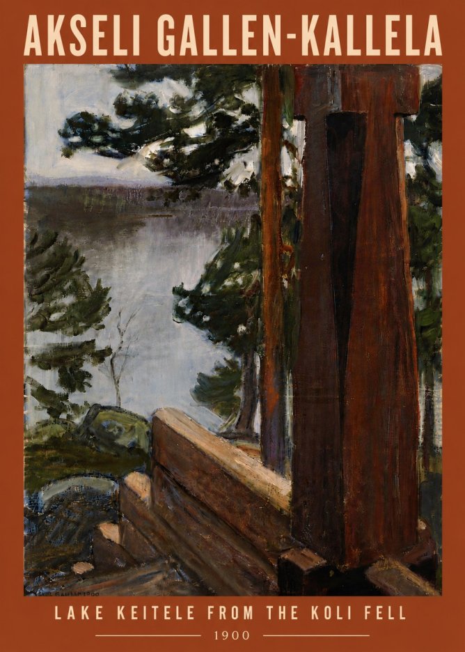 Akseli Gallen-Kallela Lake Keitele from the Koli Fell No6 - Póster