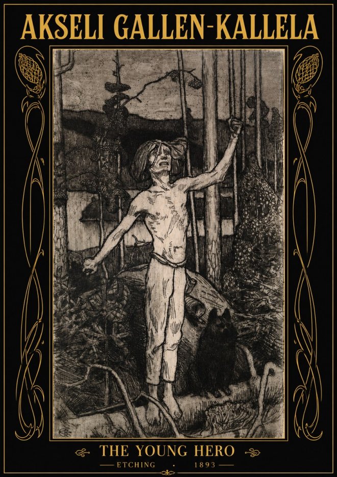 Akseli Gallen-Kallela The Young Hero No2 - Póster