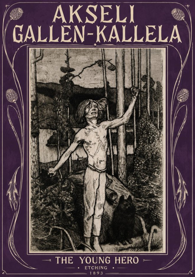 Akseli Gallen-Kallela The Young Hero No5 - Póster