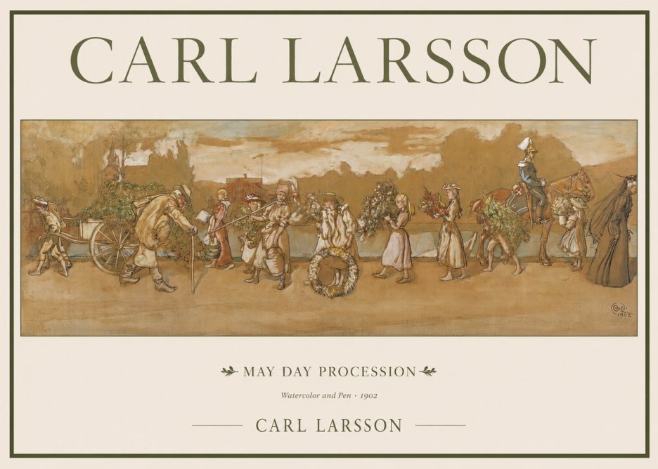 Carl Larsson May Day Procession No1 - Póster